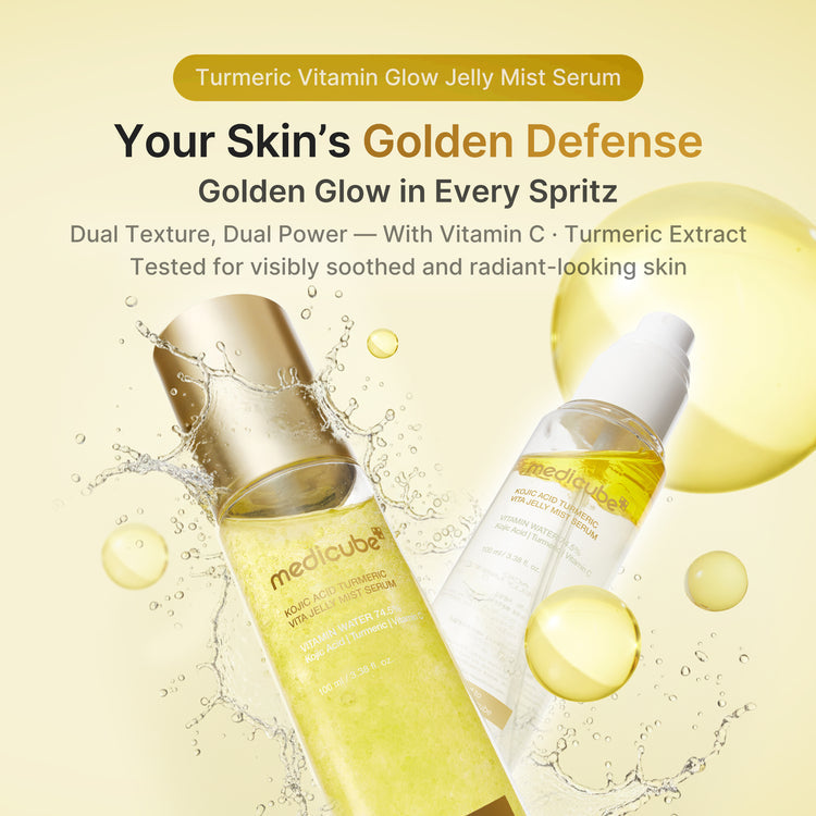 MEDICUBE Kojic Acid Turmeric Vitamin Gold Jelly Mist Serum