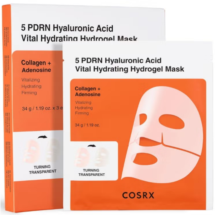 COSRX 5 PDRN HA VITAL HYDRATING HYDROGEL MASK 34GM 3S