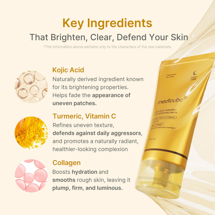 MEDICUBE Kojic Acid Turmeric Overnight Wrapping Mask 75ml