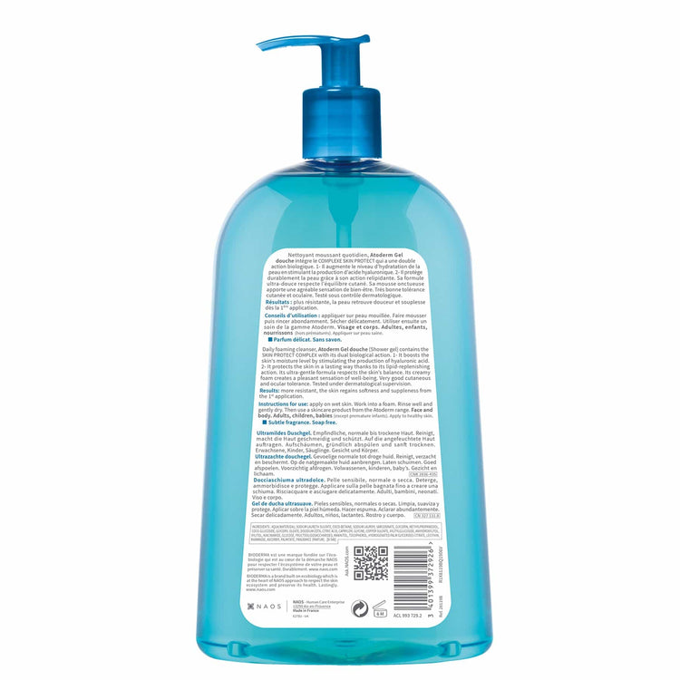 B.D ATODERM GEL DOUCHE SHOWER GEL 1LITRE