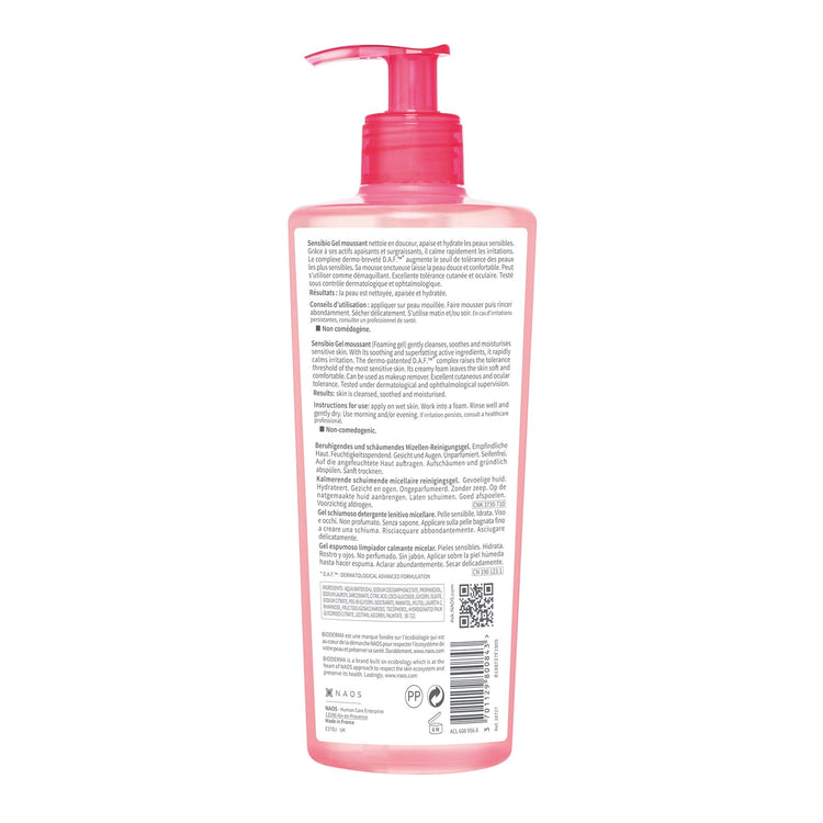 B.D SENSIBIO GEL MOUSSANT 500ML