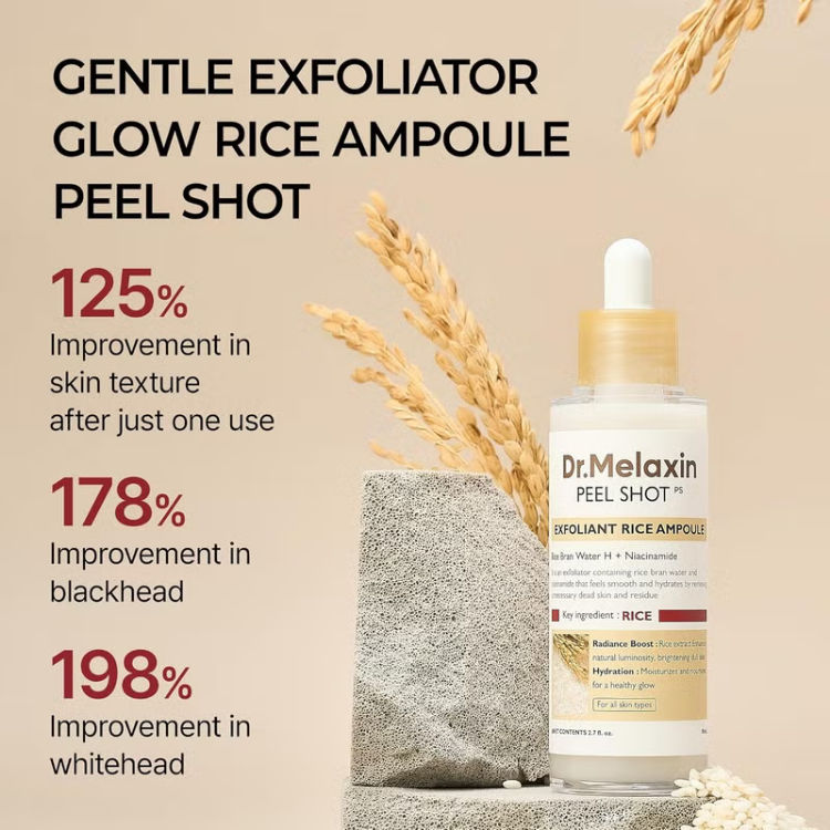 DR MELAXIN EXFOLIATING WHITE RICE AMPOULE 80ML