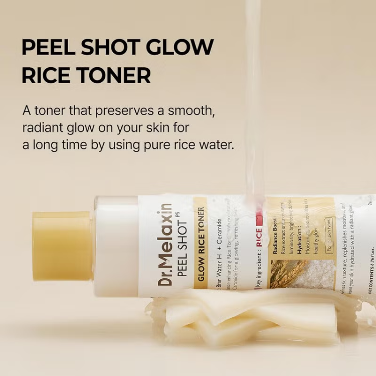 DR MELAXIN PEEL SHOT GLOW WHITE RICE TONER 200ML