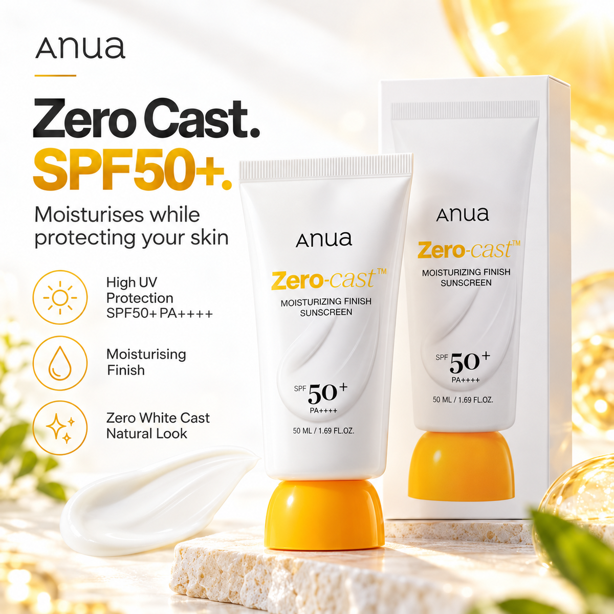 ANUA sunscreen SPF 50 plus