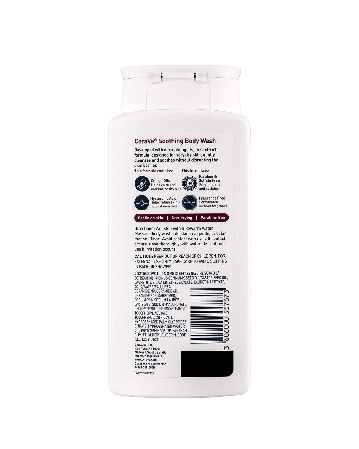 CER SOOTHING BODY WASH 296ML