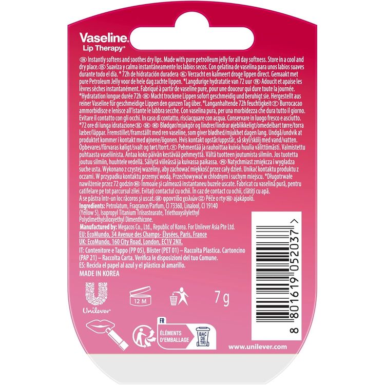 VASELINE LIP THERAPY ROSY LIP 7GM