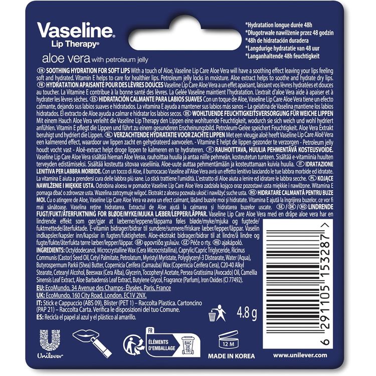 VASELINE LIP THERAPY ALOE VERA 4.8G